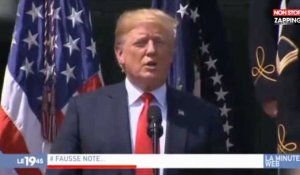 Donald Trump oublie les paroles de "God Bless America" en pleine cérémonie (Vidéo)