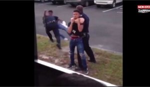 Un jeune tente d'aider son ami mais se fait lourdement plaquer par un policier (Vidéo)