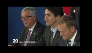 Bruxelles : signature du traité de libre échange CETA