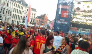 Mons: Belgique-Japon :  des supporters ivres de joie, la Belgique a gagné 3-2 ! Vidéo Eric Ghislain