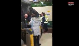 En voulant frauder dans le métro, un homme se coince l'entrejambe (vidéo) 