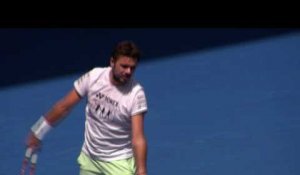 Open d'Australie 2018 - Stan Wawrinka à l'entrainement à Melbourne