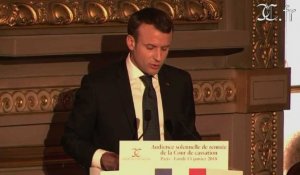 Discours d'Emmanuel Macron devant la Cour de Cassation