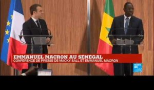 Conférence de presse d''Emmanuel Macron et Macky Sall au Sénégal