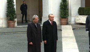 Rome : le président turc Erdogan rencontre Paolo Gentiloni