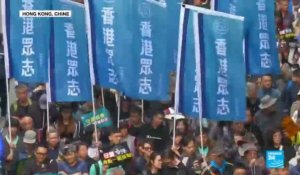 Manifestation à Hong Kong contre le placement d''une gare sous contrôle chinois