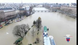 Crue de la Seine : des images spectaculaires prises d'un drone