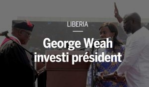 Libéria : l'ancien footballeur George Weah investi président dans un stade de football de 35 000 personnes