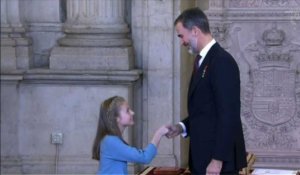 Espagne: la fille aînée de Felipe VI honorée comme héritière