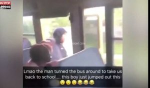 Etats-Unis : Un ado saute d'un bus scolaire en marche (vidéo) 