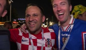 Mondial: les supporters de la Croatie heureux après la victoire