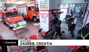 Mondial : la joie des pompiers croates