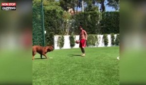 Lionel Messi rend fou son chien avec des dribbles (Vidéo)
