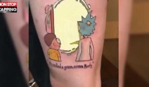 Un incroyable tatouage Rick&Morty... animé (vidéo)