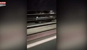 Une voiture roule à contresens sur l'A1 et provoque un accident (Vidéo)