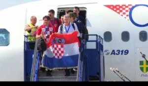 L'équipe de Croatie atterrit à Zagreb, la foule en liesse