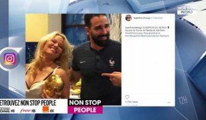 Les Bleus champions du monde : Pamela Anderson fière aux côtés d'Adil Rami