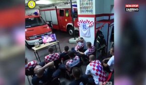 Des pompiers croates ratent les tirs au but face à l'Angleterre (Vidéo)