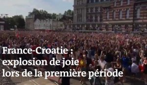 France-Croatie : l'explosion de joie des supporteurs français lors de la première période