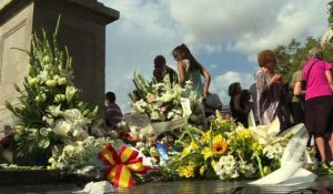 Attentats de Catalogne: hommage aux victimes sur les Ramblas