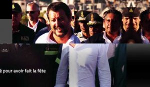 Matteo Salvini critiqué pour avoir fait la fête le soir de l'effondrement du viaduc de Gênes