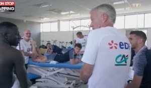 "Les Bleus 2018" : Didier Deschamps, agacé, met une petite claque à Benjamin Mendy (vidéo)