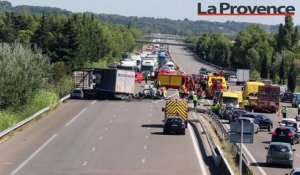 Vaucluse : une portion de l'A7 fermée après un grave accident faisant 3 morts et 2 blessés à Vedène