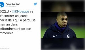 Football. Kylian Mbappé va rencontrer un jeune Marseillais qui a perdu sa maman dans l'effondrement de son immeuble.