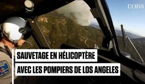 L'impressionnant sauvetage en hélicoptère des pompiers de Los Angeles