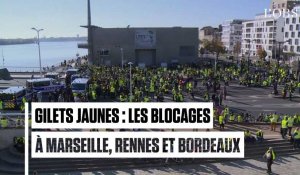 Rennes, Bordeaux, Marseille : les images des rassemblements de gilets jaunes