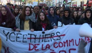 "Mardi noir" dans les lycées: manifestation à Marseille