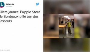 L'Apple Store de Bordeaux entièrement pillé par des casseurs.