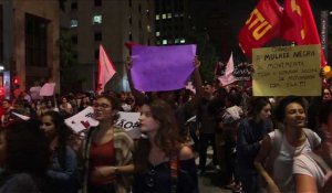 Brésil: manifestation contre Bolsonaro à Sao Paulo
