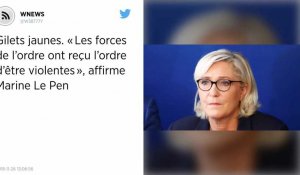 Gilets jaunes. « Les forces de l'ordre ont reçu l'ordre d'être violentes », affirme Marine Le Pen.