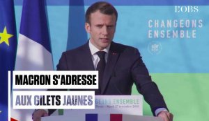 Gilets jaunes : Macron ne confond pas "les casseurs avec ceux qui veulent porter un message"