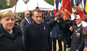 Compiègne. Emmanuel Macron et Angela Merkel