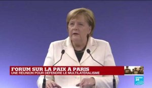REPLAY - Discours d'Angela Merkel en ouverture du 1er Forum sur la Paix à Paris