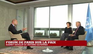 Antonio Guterres et Audrey Azoulay sondent les futurs défis à la paix