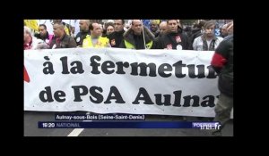 Manifestation des salariés PSA d'Aulnay-sous-Bois