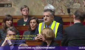 Jean Lassalle arbore un gilet jaune à l'Assemblée Nationale (vidéo) 