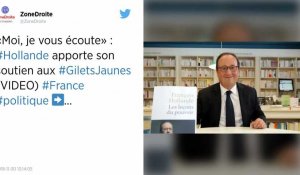 Hollande encourage les "gilets jaunes" à poursuivre le mouvement.