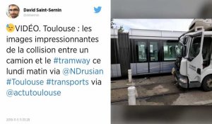 Toulouse. Un camion percute un tramway et le fait dérailler.