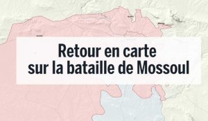 La bataille Mossoul en carte