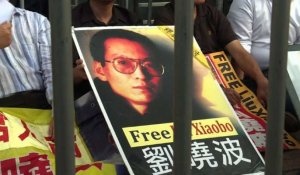 Hong Kong: manifestation pour la libération de Xiaobo
