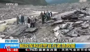 Chine : Un terrible glissement de terrain fait 5 morts et 120 disparus (Vidéo)