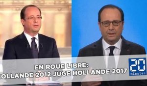 En roue libre: Hollande 2012 juge Hollande 2017 (mash-up)