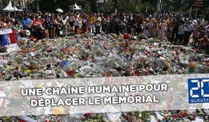 Attentat de Nice: Une chaîne humaine pour déplacer le mémorial en hommage aux victimes