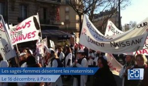 Les sages-femmes quittent les maternités pour la rue