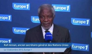 Kofi Annan soutient François Hollande en Centrafique