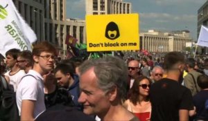 Rassemblement pour défendre un "internet libre" à Moscou